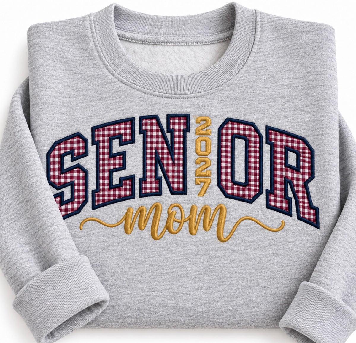 Senior Mom Appliqué Crewneck